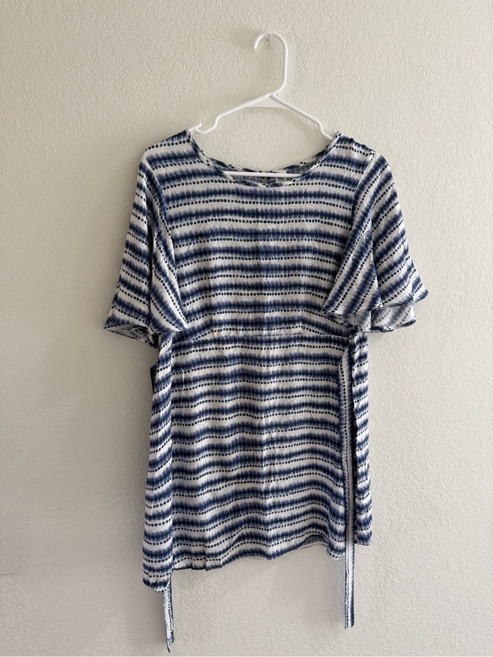 Old Navy Maternity Blue and White Striped Top